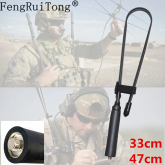 Folding Tactical Antenna For Motorola GP340 GP338 GP88 GP3688 GP328 GP88 HT750 Walkie Talkie Dual Band VHF UHF 8W Antenna