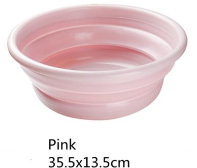 Folding Wastafel Reis Emmer Keuken Organizer Outdoor Reizen Wastafel Draagbare Water Kom Fruit Footbasin Thuis Wastobbe roze L