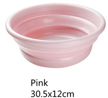Folding Wastafel Reis Emmer Keuken Organizer Outdoor Reizen Wastafel Draagbare Water Kom Fruit Footbasin Thuis Wastobbe roze M