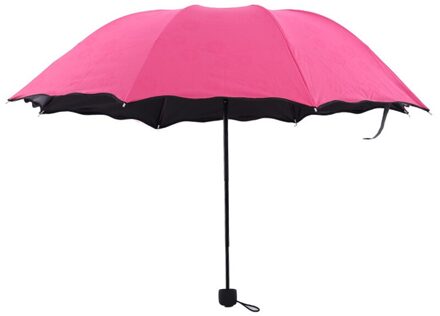 Folding Zon/Regen Winddicht Bloei Paraplu Anti-Uv Mini Lichtgewicht Opvouwbare Winddicht Bloesem Paraplu Met Water Regenkleding 06 rood