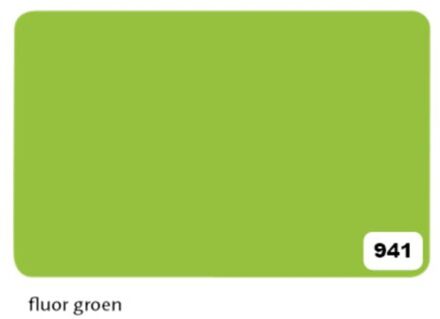 Folia Etalagekarton folia 1-zijdig 48x68cm 380gr nr941 Fluor groen