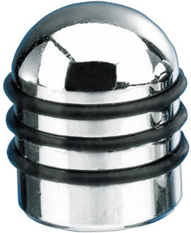 Foliatec AirCaps ventieldoppenset Aluminium - 4 stuks - 3 rubberen ringen Zilverkleurig