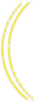 Foliatec PIN-Striping 'Racing' voor velgen Neon-Geel - Breedte = 7mm: 14x 41cm
