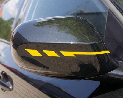 Foliatec PIN-Striping voor spiegelkappen geel - Breedte = 1,3cm: 2x 35,5cm FT34483