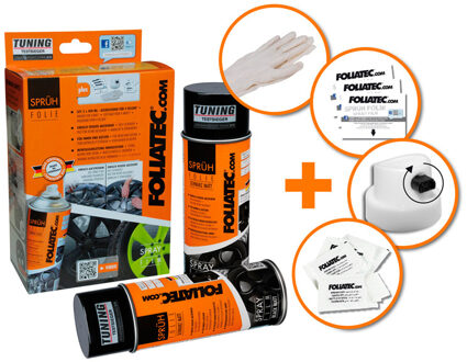 Foliatec Spray Film (Spuitfolie) Set - gunmetal grijs metallic mat 2x400ml