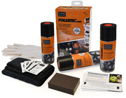 Foliatec Velgenlak set 2C Zwart Mat 3 x 400ml FT2350