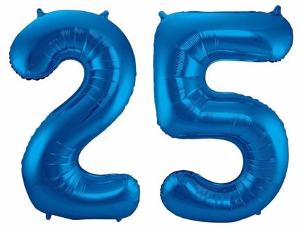 Folie ballon 25 jaar 86 cm - Ballonnen Blauw