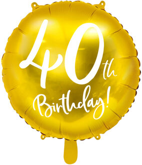 Folie ballon 40th Birthday - 45 centimeter