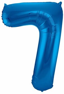 Folie ballon 7 jaar 86 cm - Ballonnen Blauw