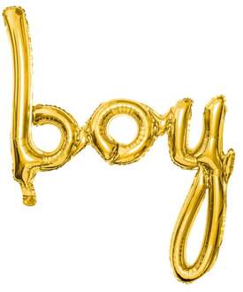 Folie ballon Boy Goud -  77 centimeter