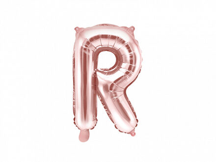 """Folie ballon Letter """"R"""", 35cm, rose goud"""