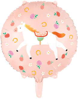 Folie Ballon Paard Perzik (45cm) Multikleur - Print