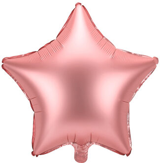 Folie Ballon Ster Rosegold 48 Cm Roze