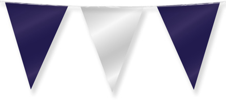 Folie Vlaggenlijn Donkerblauw/Zilver (10m) Blauw, Zilver - Grijs