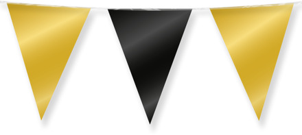 Folie Vlaggenlijn Goud/Zwart (10m) Zwart, Goud - Brons