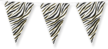 Folie Vlaggenlijn Zebraprint (10m) Multikleur - Print