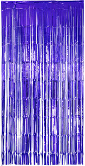 Folie wand/deurgordijn versiering - blauw - 200 x 100 cm - Feestdeurgordijnen