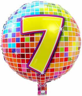 Folieballon 7 JAAR Birthday blocks 43 cm