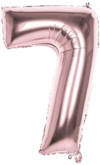 Folieballon '7' Roségoud groot Goud - Brons