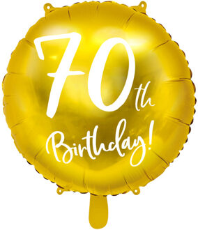 Folieballon 70th Birthday gold