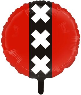 Folieballon Amsterdam (46cm) Multikleur - Print