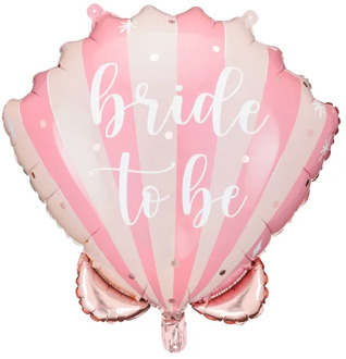 Folieballon Bride To Be Schelp (52x50cm) Roze