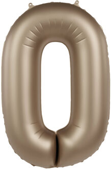 Folieballon Cijfer 0 Starlight Gold (86cm) Goud - Brons