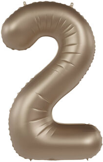Folieballon Cijfer 2 Starlight Gold (86cm) Goud - Brons