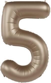 Folieballon Cijfer 5 Starlight Gold (86cm) Goud - Brons