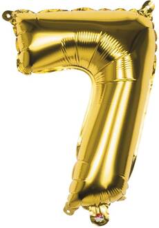 Folieballon Cijfer '7' Goud 36cm Goud - Brons