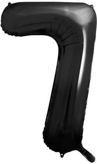 Folieballon Cijfer 7 Zwart (86cm)