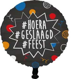 Folieballon Geslaagd 45 cm 439002 Multikleur
