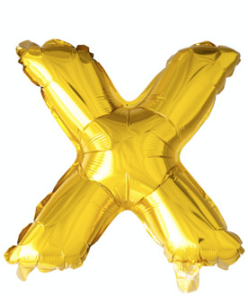 Folieballon Goud Letter 'X' (41cm) Goud - Brons