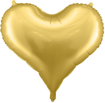 Folieballon Hart Goud Satijn (75x64,5cm) Goud - Brons