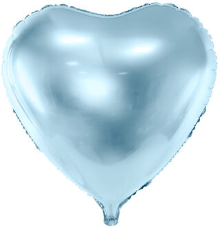 Folieballon hart licht blauw