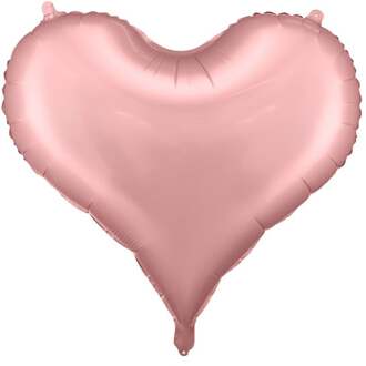 Folieballon Hart Lichtroze Satijn (75x64,5cm)