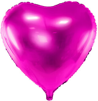 Folieballon Hart Metallic Hard Roze (45cm)