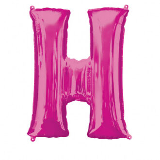 Folieballon Letter H 66 X 81 Cm Roze