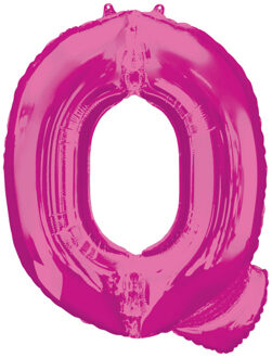 Folieballon Letter Q 60 X 81 Cm Roze