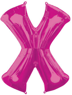 Folieballon Letter X 68 X 88 Cm Roze