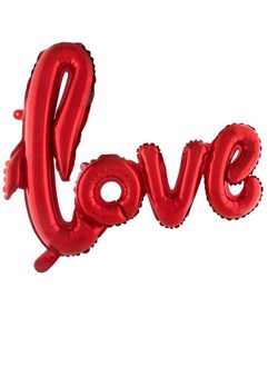 Folieballon Love Rood - 100x68cm Rood - Zalm