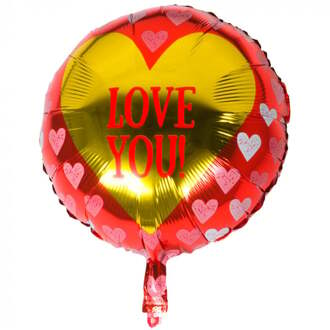 Folieballon Love You 45 Cm Rood/goud