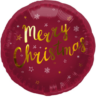 Folieballon 'Merry Christmas' Rood (45cm) Rood - Zalm