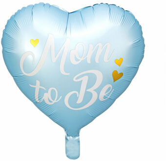 Folieballon 'Mom To Be' Blauw (35cm)