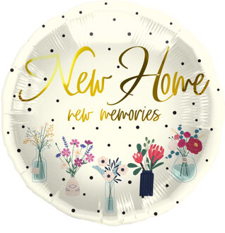 Folieballon 'New Home' Bloemen (45cm) Multikleur - Print