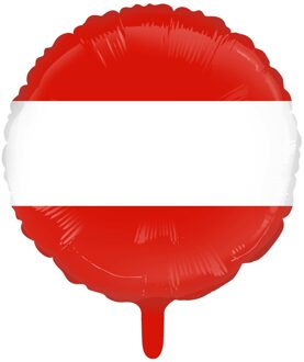 Folieballon Oostenrijk (46cm) Rood - Zalm, Wit - Transparant