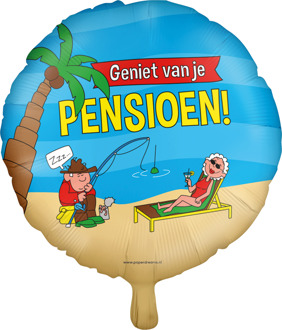 Folieballon 'Pensioen' Cartoon (46cm) Multikleur - Print