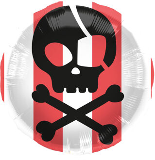 Folieballon Pirate Party Doodshoofd (45cm) Multikleur - Print
