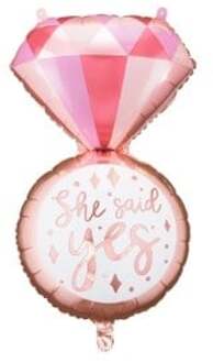 Folieballon Ring (41x72cm) Roze