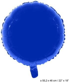 Folieballon Rond Blauw - 46cm